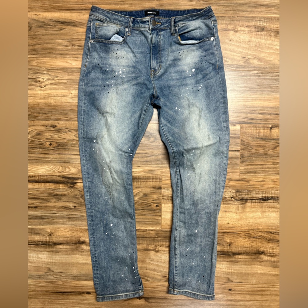 Men's Fashion Nova Jeans with Paint Splatter